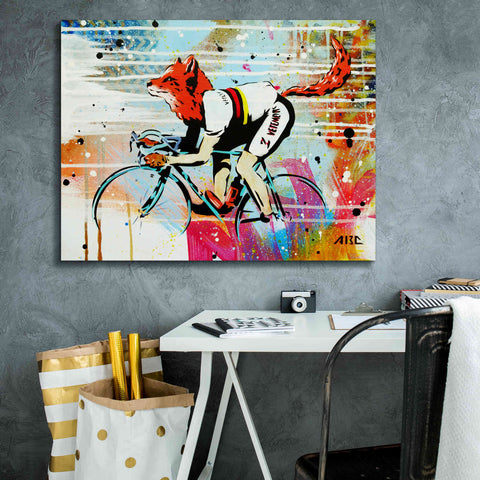 Image of 'Le Fox' by AbcArtAttack, Canvas Wall Art,34 x 26