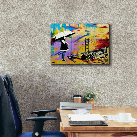 Image of 'Shelter at Bay' by AbcArtAttack, Canvas Wall Art,24 x 20