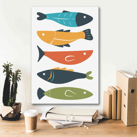 Image of 'Playful Fish' by Ayse, Canvas Wall Art,18 x 26