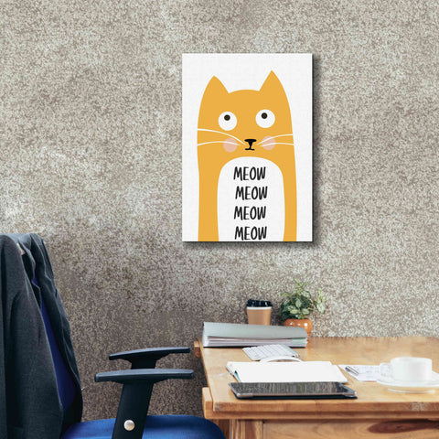 Image of 'Meow' by Ayse, Canvas Wall Art,18 x 26