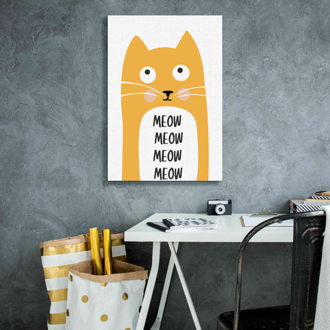 Image of 'Meow' by Ayse, Canvas Wall Art,18 x 26