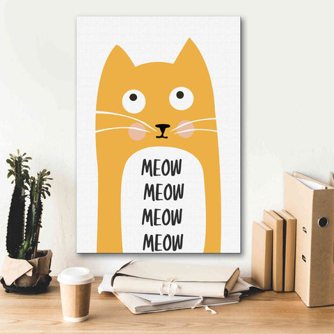 Image of 'Meow' by Ayse, Canvas Wall Art,18 x 26