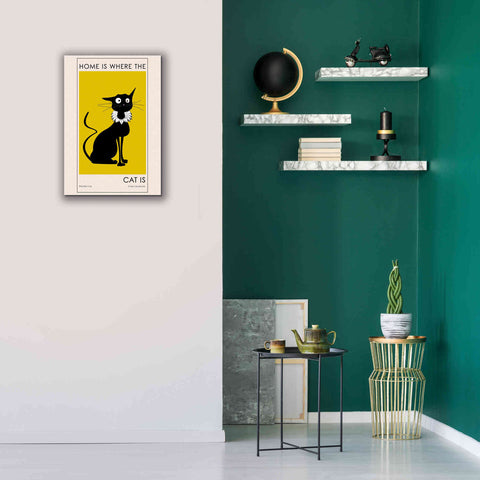 Image of 'Home Is where The Cat Is' by Ayse, Canvas Wall Art,18 x 26
