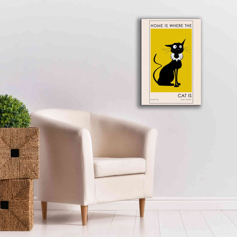Image of 'Home Is where The Cat Is' by Ayse, Canvas Wall Art,18 x 26