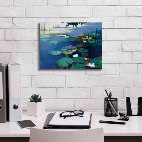 Image of 'Water Lilies' by Tadashi Asoma, Canvas Wall Art,16 x 12