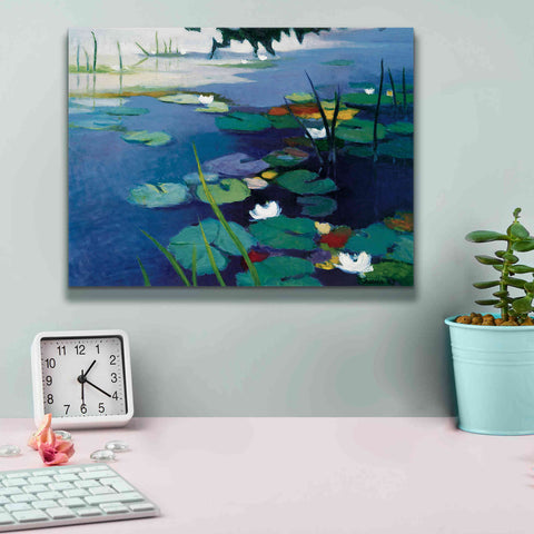 Image of 'Water Lilies' by Tadashi Asoma, Canvas Wall Art,16 x 12