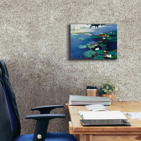 Image of 'Water Lilies' by Tadashi Asoma, Canvas Wall Art,16 x 12