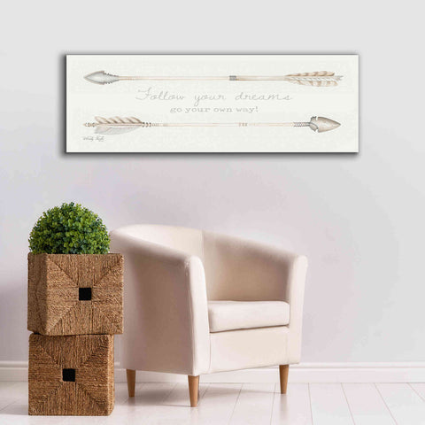 Image of 'Arrows - Follow Your Dreams' by Cindy Jacobs, Canvas Wall Art,60 x 20
