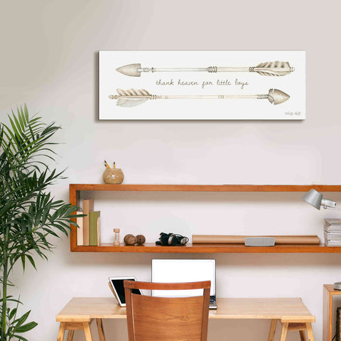Image of 'Arrows - Thank Heaven for Little Boys' by Cindy Jacobs, Canvas Wall Art,36 x 12
