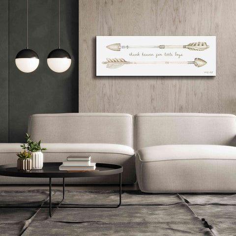 Image of 'Arrows - Thank Heaven for Little Boys' by Cindy Jacobs, Canvas Wall Art,60 x 20