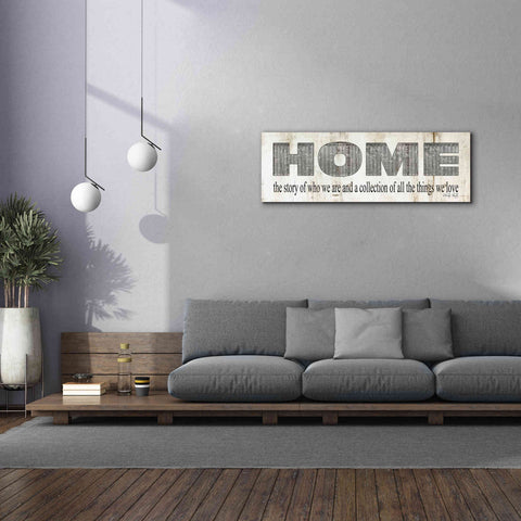 Image of 'Home - A Story of Who We Are Sign' by Cindy Jacobs, Canvas Wall Art,60 x 20