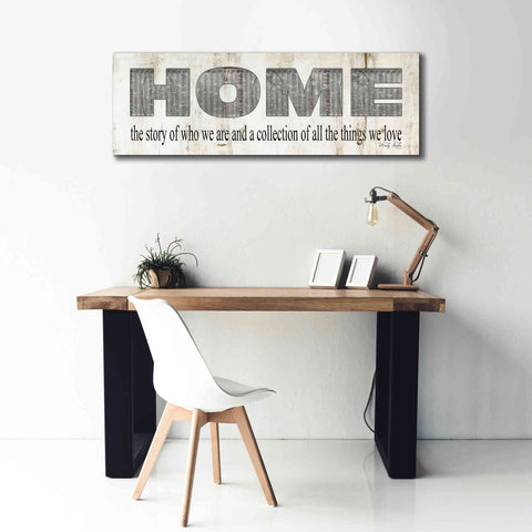 Image of 'Home - A Story of Who We Are Sign' by Cindy Jacobs, Canvas Wall Art,60 x 20
