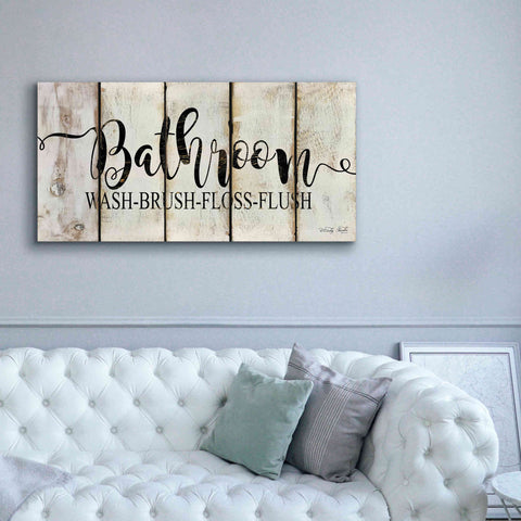 Image of 'Bathroom on Wood Panels' by Cindy Jacobs, Canvas Wall Art,60 x 30