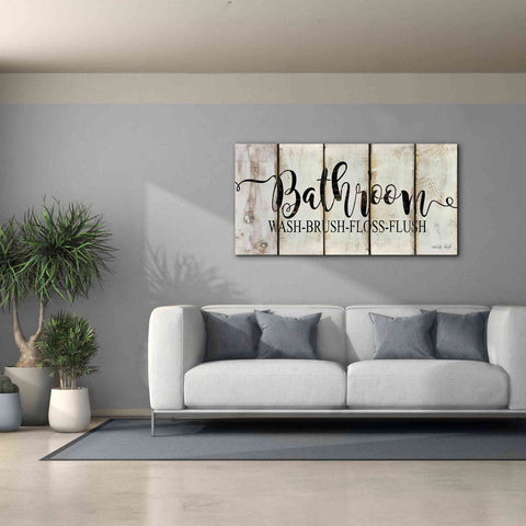 Image of 'Bathroom on Wood Panels' by Cindy Jacobs, Canvas Wall Art,60 x 30