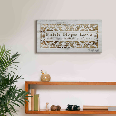 Image of 'Faith, Hope, Love' by Cindy Jacobs, Canvas Wall Art,24 x 12