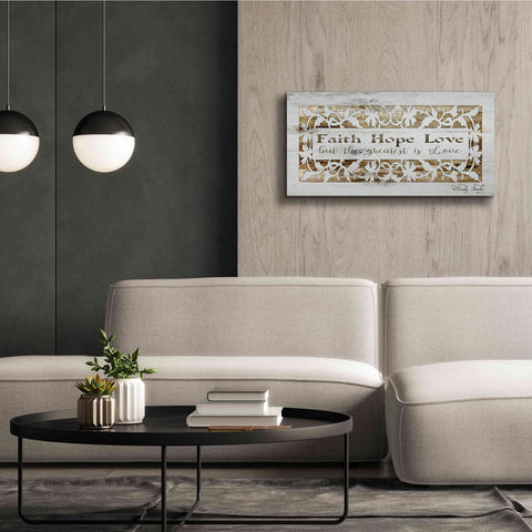 Image of 'Faith, Hope, Love' by Cindy Jacobs, Canvas Wall Art,40 x 20
