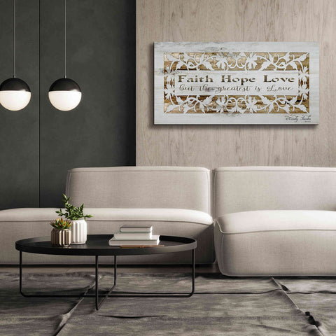 Image of 'Faith, Hope, Love' by Cindy Jacobs, Canvas Wall Art,60 x 30