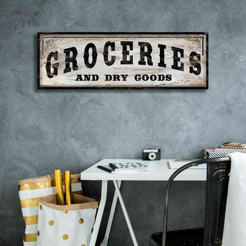 Image of 'Groceries and Dry Goods' by Cindy Jacobs, Canvas Wall Art,36 x 12