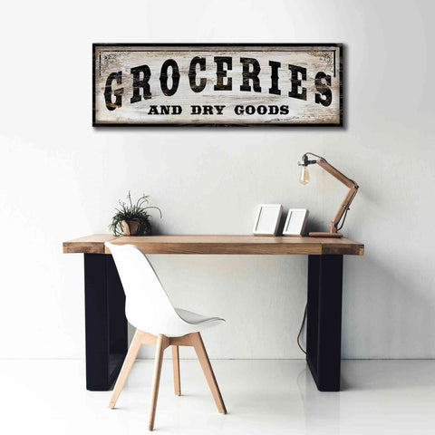 Image of 'Groceries and Dry Goods' by Cindy Jacobs, Canvas Wall Art,60 x 20