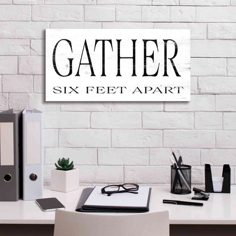 Image of 'Gather Six Feet Apart' by Cindy Jacobs, Canvas Wall Art,24 x 12