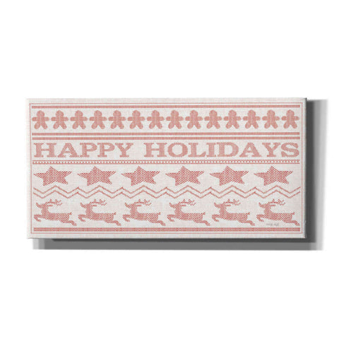 Image of 'Happy Holidays Stitchery' by Cindy Jacobs, Canvas Wall Art