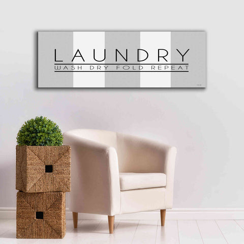 Image of 'Laundry - Wash, Dry, Fold, Repeat 1' by Cindy Jacobs, Canvas Wall Art,60 x 20