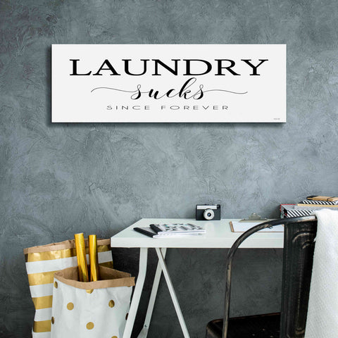Image of 'Laundry Sucks' by Cindy Jacobs, Canvas Wall Art,36 x 12