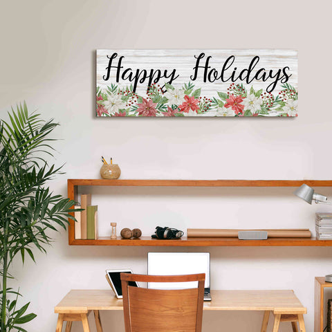 Image of 'Happy Holidays Sign' by Cindy Jacobs, Canvas Wall Art,36 x 12