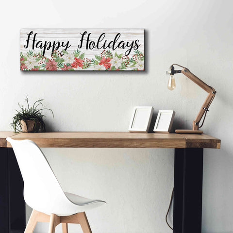 Image of 'Happy Holidays Sign' by Cindy Jacobs, Canvas Wall Art,36 x 12