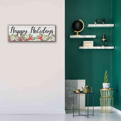 Image of 'Happy Holidays Sign' by Cindy Jacobs, Canvas Wall Art,36 x 12