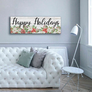'Happy Holidays Sign' by Cindy Jacobs, Canvas Wall Art,60 x 20