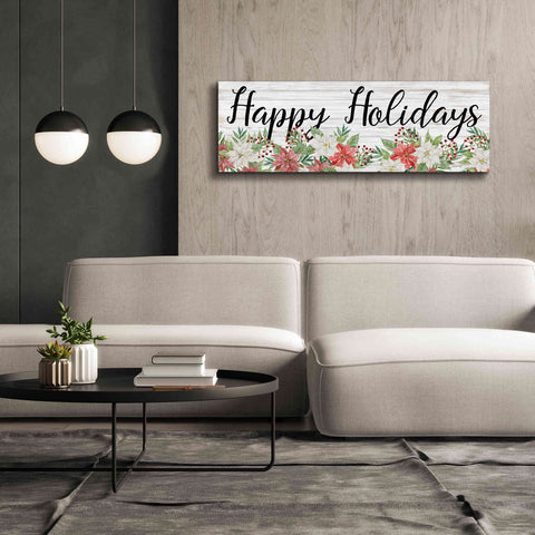 Image of 'Happy Holidays Sign' by Cindy Jacobs, Canvas Wall Art,60 x 20
