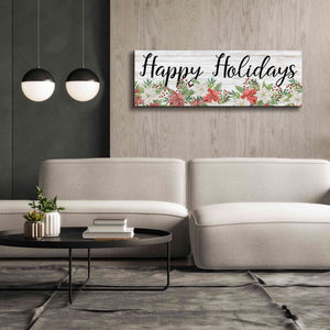 'Happy Holidays Sign' by Cindy Jacobs, Canvas Wall Art,60 x 20