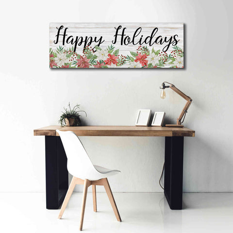 Image of 'Happy Holidays Sign' by Cindy Jacobs, Canvas Wall Art,60 x 20