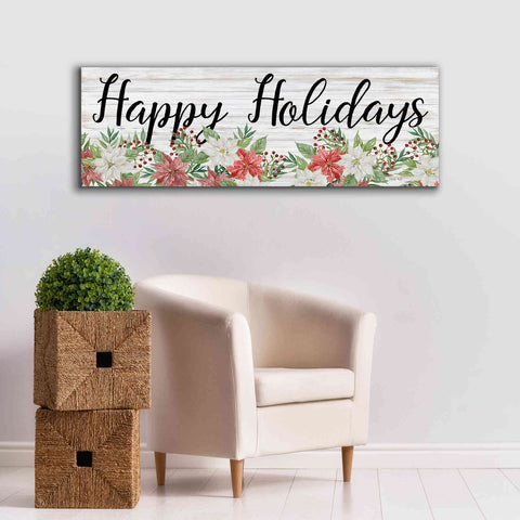 Image of 'Happy Holidays Sign' by Cindy Jacobs, Canvas Wall Art,60 x 20
