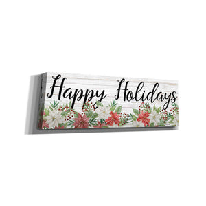 'Happy Holidays Sign' by Cindy Jacobs, Canvas Wall Art