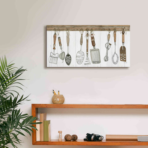 Image of 'Kitchen Tools' by Cindy Jacobs, Canvas Wall Art,24 x 12