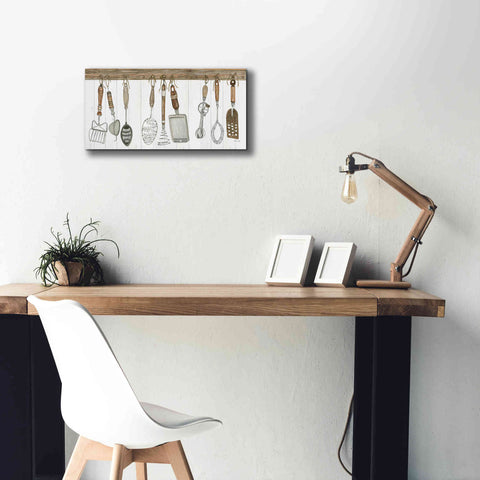 Image of 'Kitchen Tools' by Cindy Jacobs, Canvas Wall Art,24 x 12