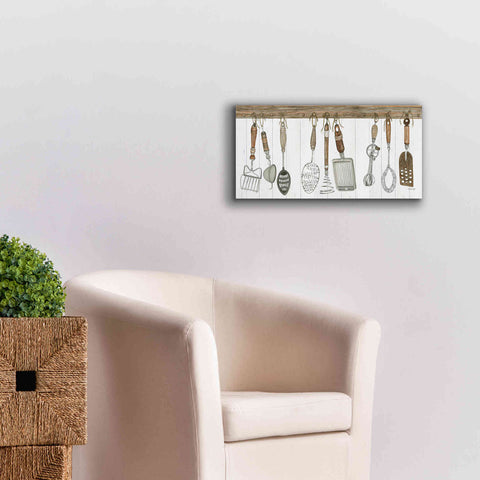 Image of 'Kitchen Tools' by Cindy Jacobs, Canvas Wall Art,24 x 12