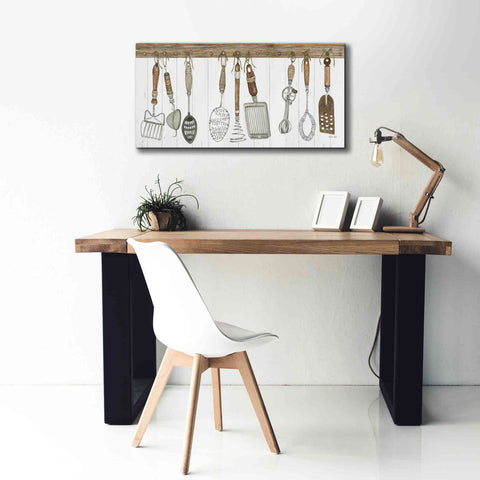 Image of 'Kitchen Tools' by Cindy Jacobs, Canvas Wall Art,40 x 20