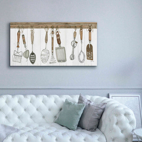Image of 'Kitchen Tools' by Cindy Jacobs, Canvas Wall Art,60 x 30