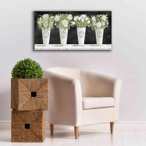Image of 'White Flowers Still Life II' by Cindy Jacobs, Canvas Wall Art,40 x 20