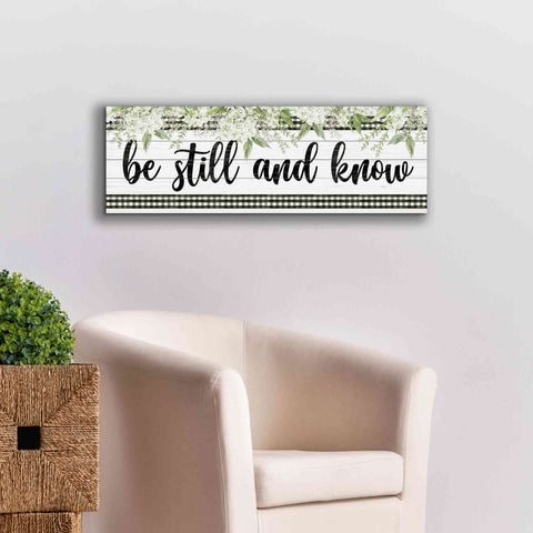 Image of 'Be Still & Know' by Cindy Jacobs, Canvas Wall Art,36 x 12