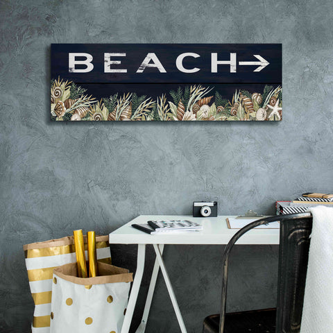 Image of 'Beach Sign' by Cindy Jacobs, Canvas Wall Art,36 x 12