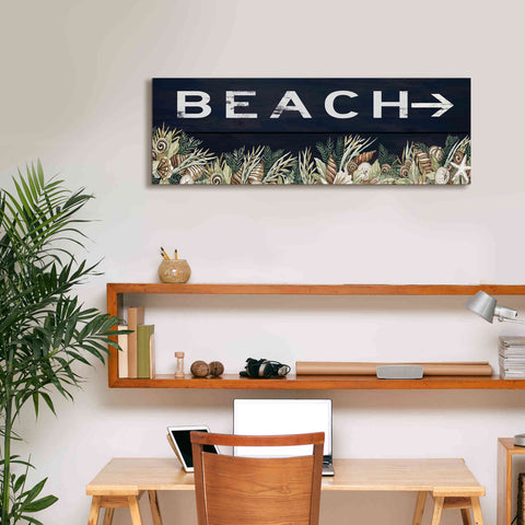 Image of 'Beach Sign' by Cindy Jacobs, Canvas Wall Art,36 x 12