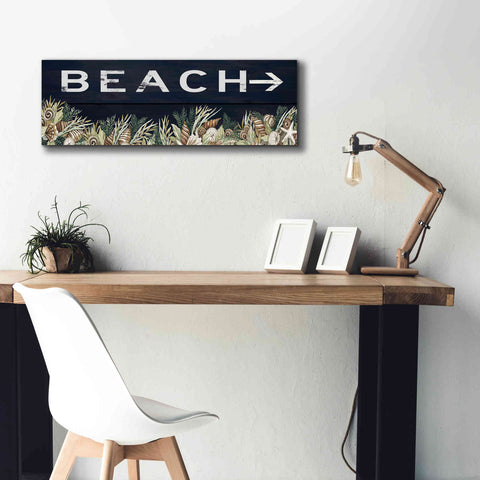 Image of 'Beach Sign' by Cindy Jacobs, Canvas Wall Art,36 x 12