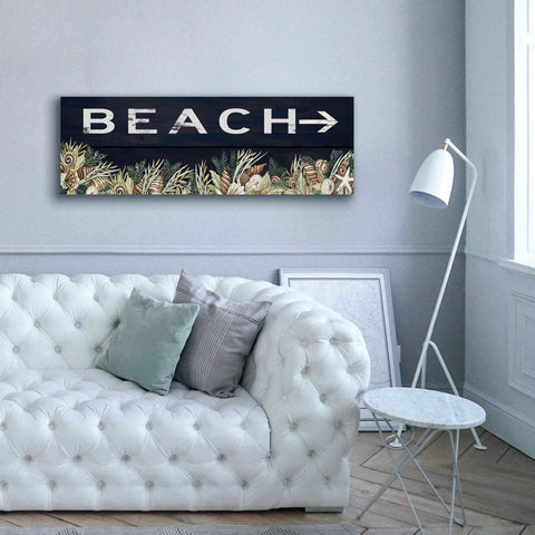 Image of 'Beach Sign' by Cindy Jacobs, Canvas Wall Art,60 x 20