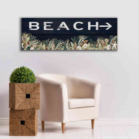 Image of 'Beach Sign' by Cindy Jacobs, Canvas Wall Art,60 x 20