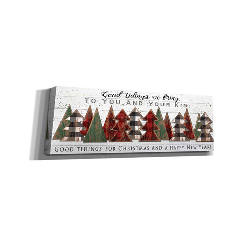Image of 'Good Tidings Plaid Trees' by Cindy Jacobs, Canvas Wall Art