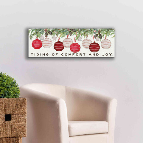 Image of 'Tidings of Comfort Ornaments' by Cindy Jacobs, Canvas Wall Art,36 x 12